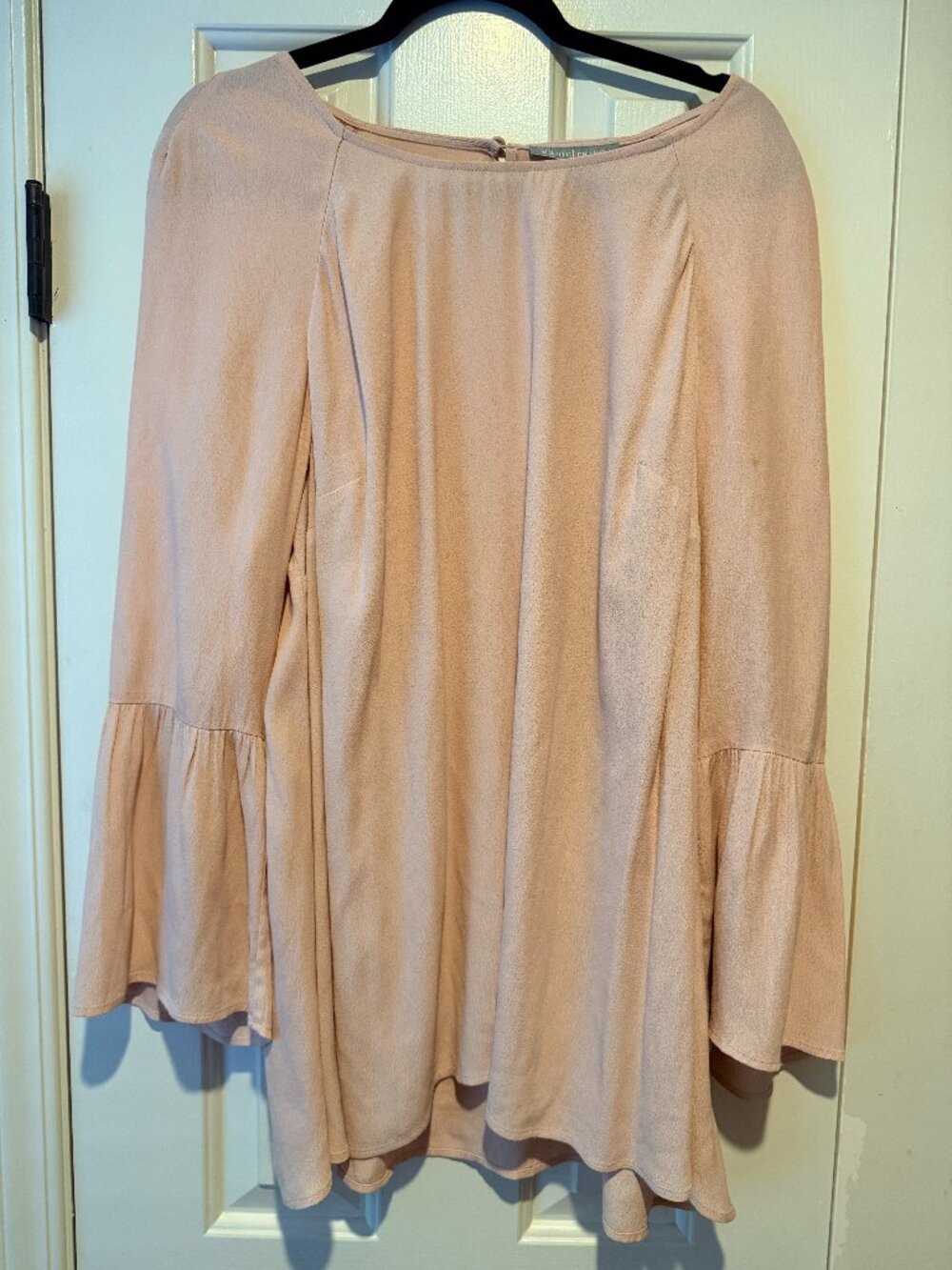 Daniel Rainn 2X Blush Pink Bell Sleeve Flowy Tunic Top